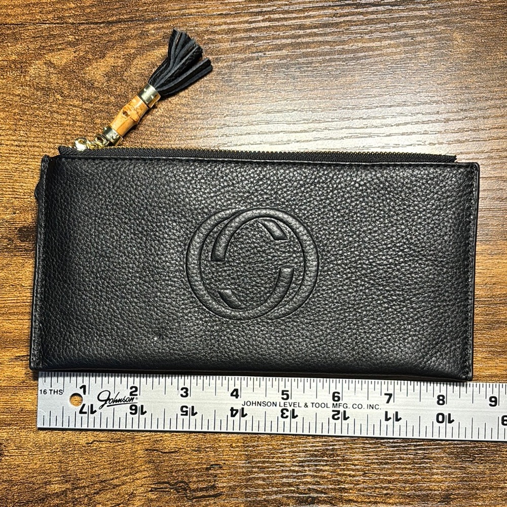 Black Leather Clutch - Picture 1 of 5